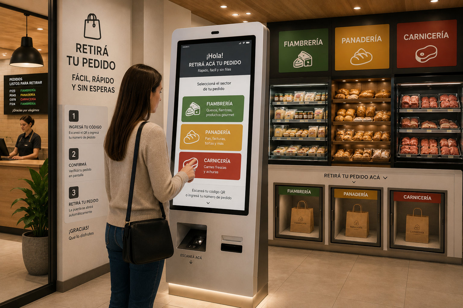 Kiosko de turnos para atencion comercial